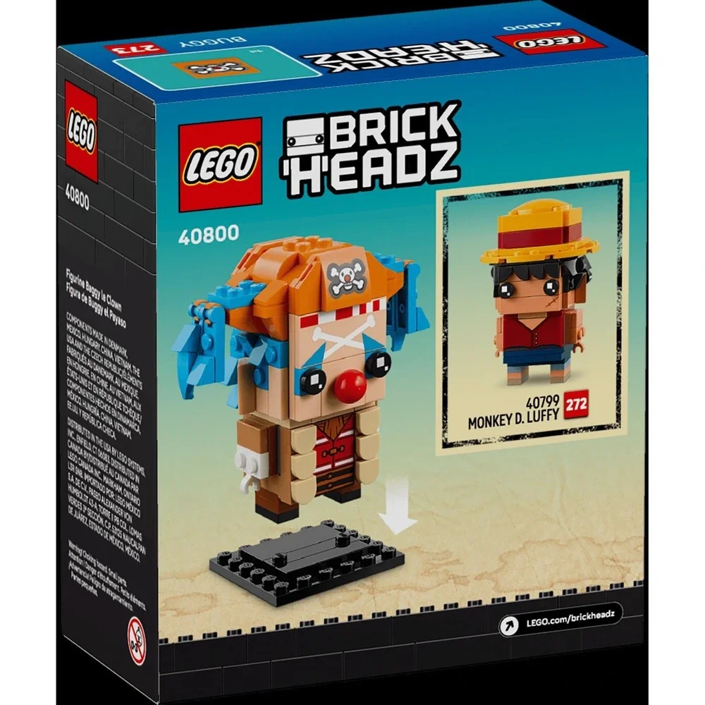 LEGO BrickHeadz Buggy the Clown 40800 One Piece Netflix 176 Pieces RETIRED - NEW